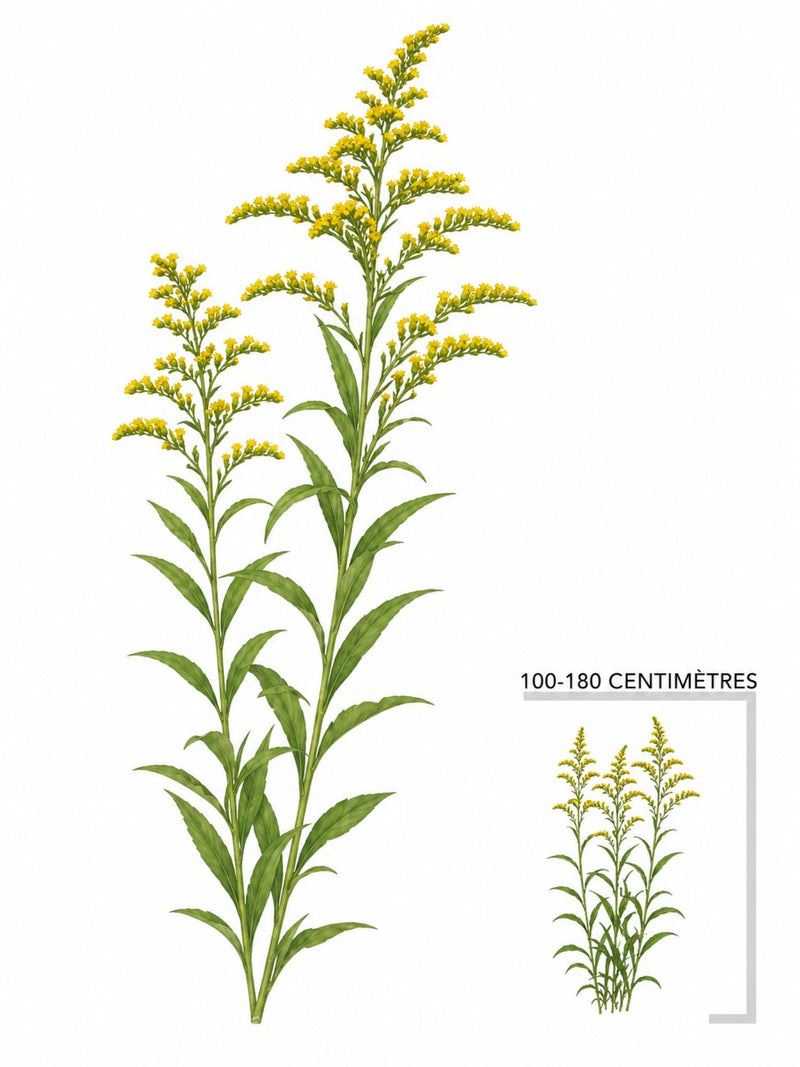 Illustration Verge d Or du Canada (Solidago canadensis)